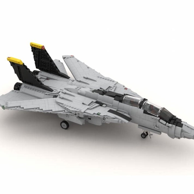 1:35 F-14 Twin-Tail Variable-Sweep Fighter Jet MOC Building Kit - 4