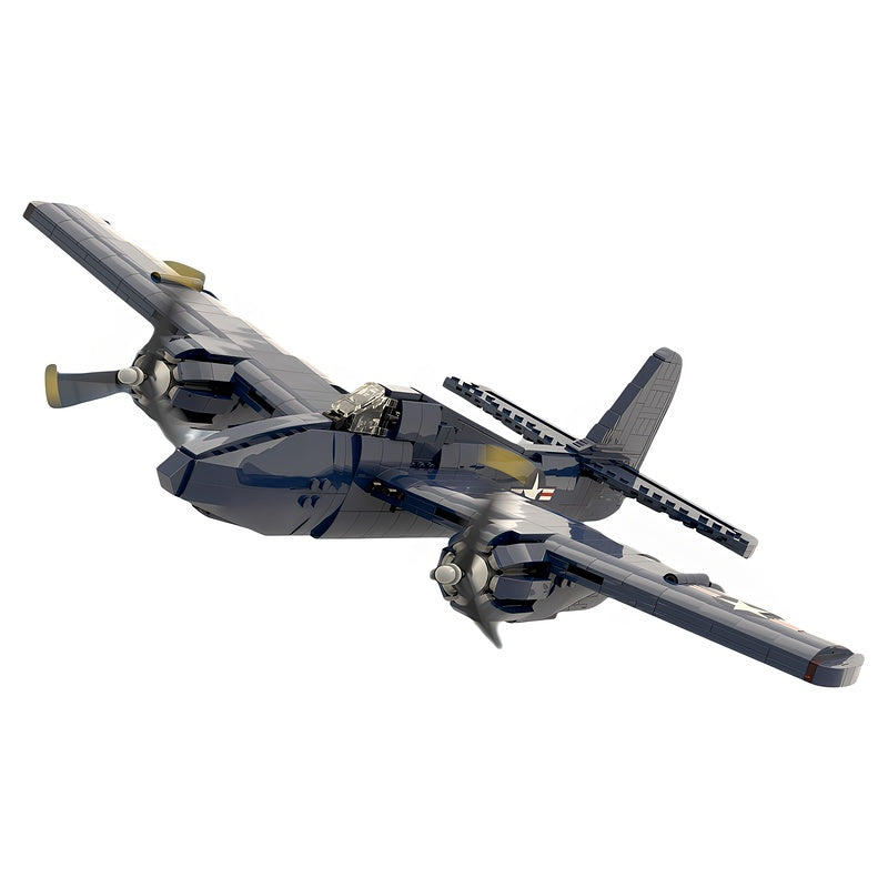 1:35 F7F-3 Tigercat Twin-Engine Propeller Fighter MOC Building Kit - 4