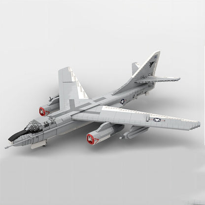 1:35 Scale EA-3B Skywarrior Reconnaissance Aircraft MOC Building Kit - 1