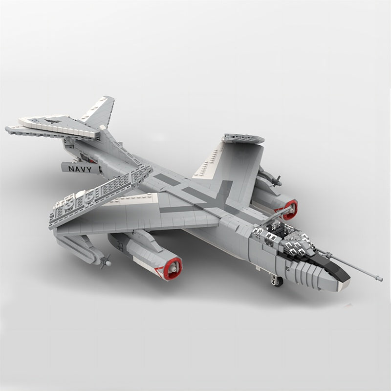 1:35 Scale EA-3B Skywarrior Reconnaissance Aircraft MOC Building Kit - 2