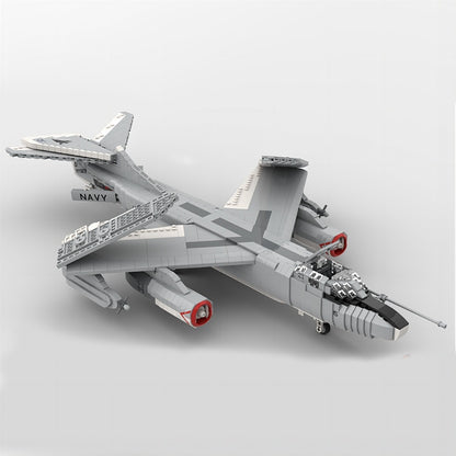 1:35 Scale EA-3B Skywarrior Reconnaissance Aircraft MOC Building Kit - 2