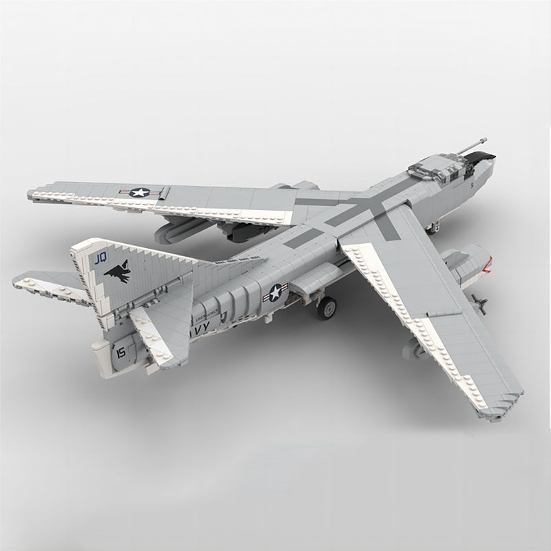 1:35 Scale EA-3B Skywarrior Reconnaissance Aircraft MOC Building Kit - 3