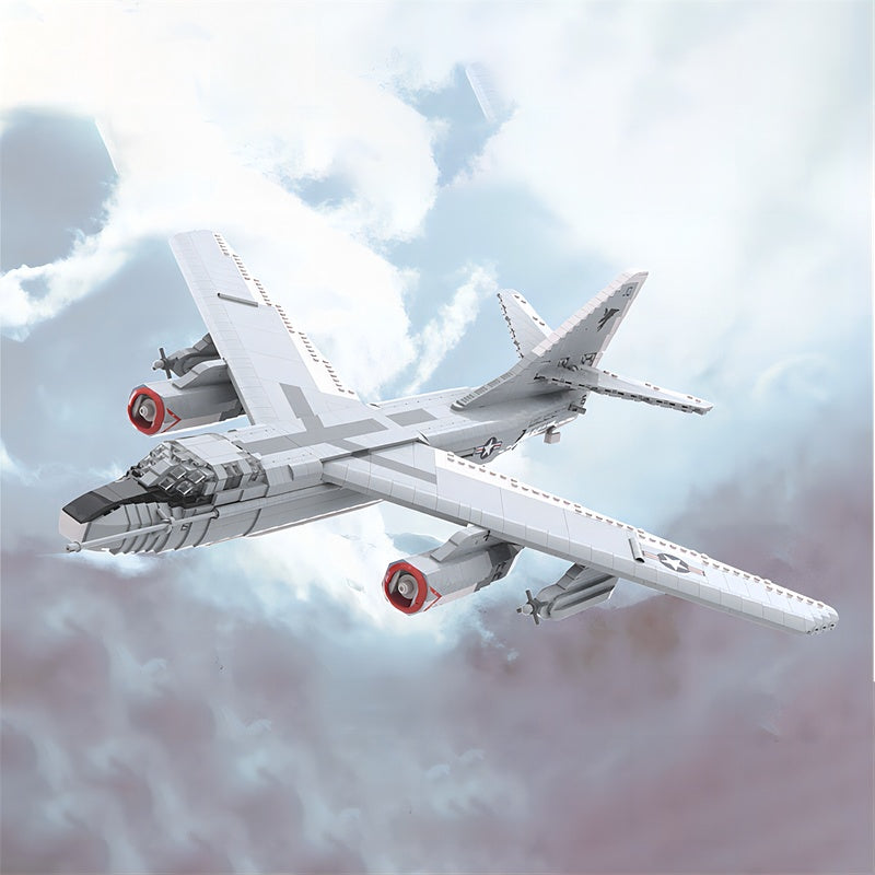 1:35 Scale EA-3B Skywarrior Reconnaissance Aircraft MOC Building Kit - 4