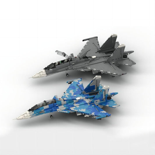 1:35 Scale SU-30SM Twin-Engine Multirole Fighter Jet MOC Building Kit - 1