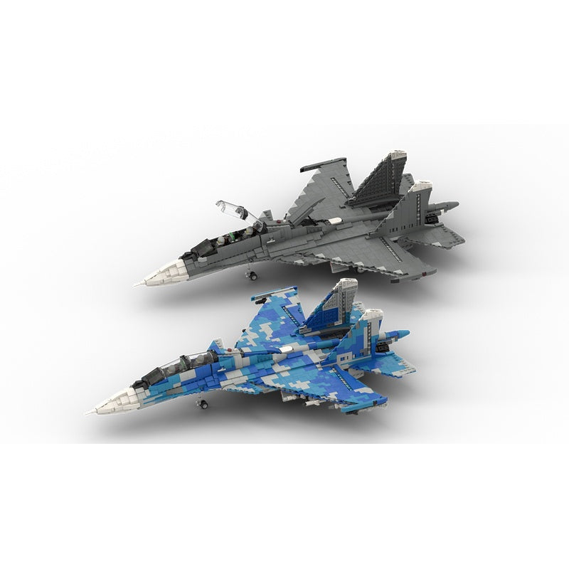 1:35 Scale SU-30SM Twin-Engine Multirole Fighter Jet MOC Building Kit - 3