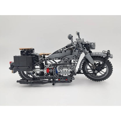 1:6 WWII R75 Military Sidecar Motorcycle MOC Building Kit - 5