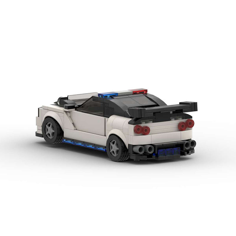 2002 nissan r34 gtr police car building set | moc-176495 - 4