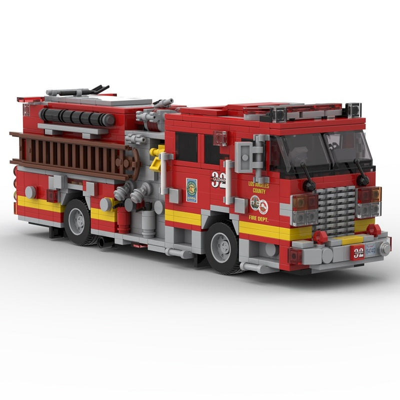 2018 Predator Severe Fire Engine MOC Building Kit - 1
