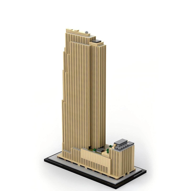 30 Rockefeller Plaza Skyscraper Building Kit | 1:800 LEGO-Compatible MOC - 2