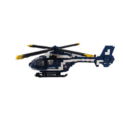 EC135 Gendarmerie Patrol Helicopter MOC Building Kit | 1/35 Scale - 1