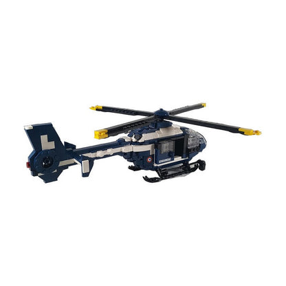 EC135 Gendarmerie Patrol Helicopter MOC Building Kit | 1/35 Scale - 3