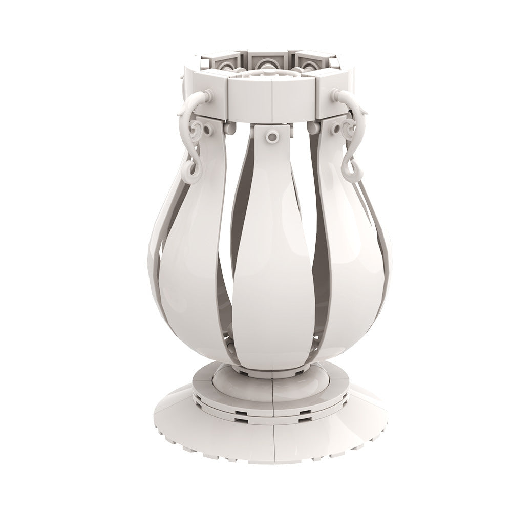 4 in 1 white vase building set | lego compatible - 5