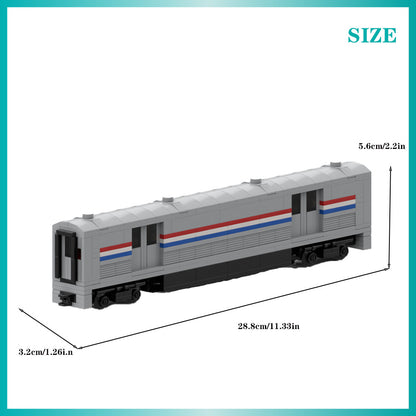 4-wide amtrak viewliner baggage coach building set | moc-171314 - 4