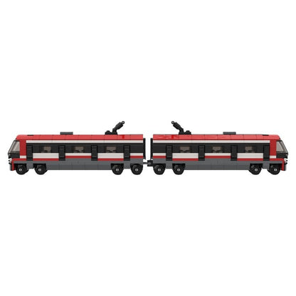 4-Wide Modern Light Rail Transit Train MOC Building Kit - 2