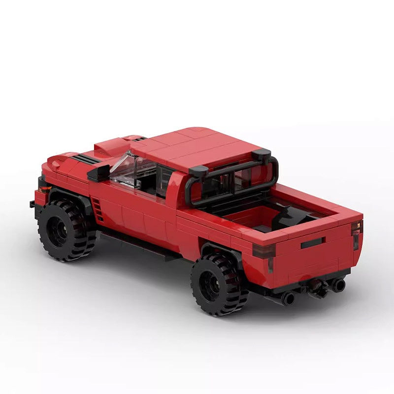 4x4 Off-Road Pickup Truck with Vehicle Trailer Building Kit | Compatible MOC - 2