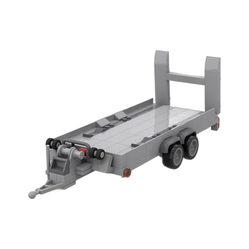 4x4 Off-Road Pickup Truck with Vehicle Trailer Building Kit | Compatible MOC - 3