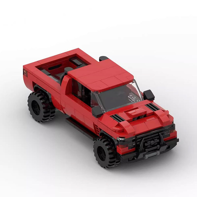 4x4 Off-Road Pickup Truck with Vehicle Trailer Building Kit | LEGO-Compatible MOC - 3