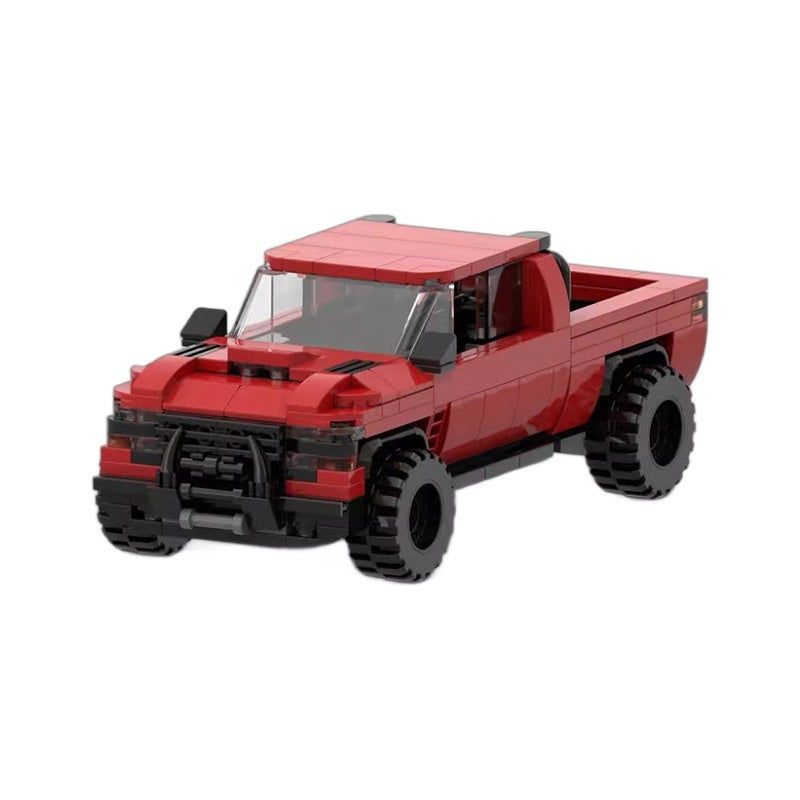 4x4 Off-Road Pickup Truck with Vehicle Trailer Building Kit | LEGO-Compatible MOC - 5