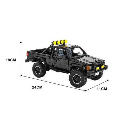 4x4 Xtracab Pickup Truck MOC Building Kit | Off-Road Vehicle Model - 5