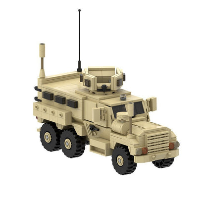 6x6 MRAP Tactical Armored Vehicle MOC Building Kit – Military Truck Model - 1
