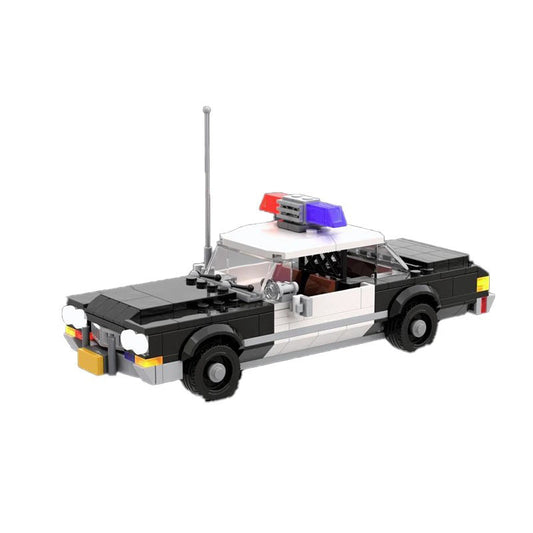 70's Police Car Building Kit | LEGO-Compatible MOC - 1