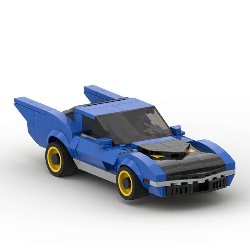 70s inspired batmobile building set | moc-82810 - 2