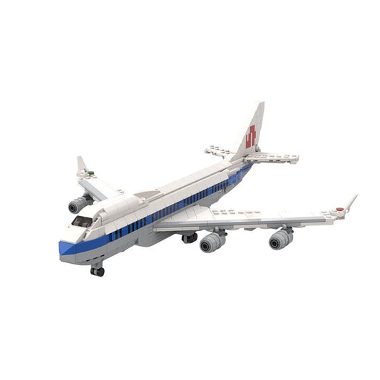 747-400 Wide Body Aircraft MOC Building Kit | 1:200 Commercial Jet Model - 1
