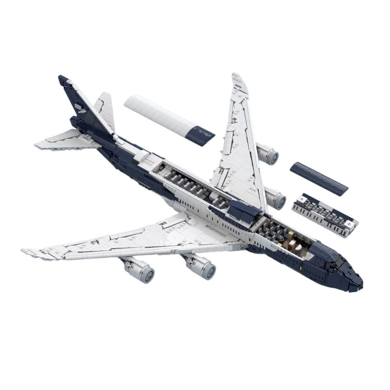 747-8I Commercial Jumbo Jet Building Kit | 100 Years Livery LEGO-Compatible MOC - 2