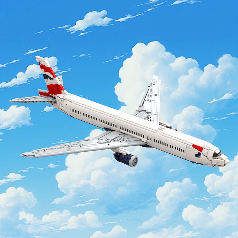 777-300ER British Flag Livery Commercial Aircraft Building Kit | LEGO-Compatible MOC - 2