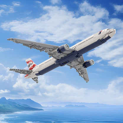 777-300ER British Flag Livery Commercial Aircraft Building Kit | LEGO-Compatible MOC - 3