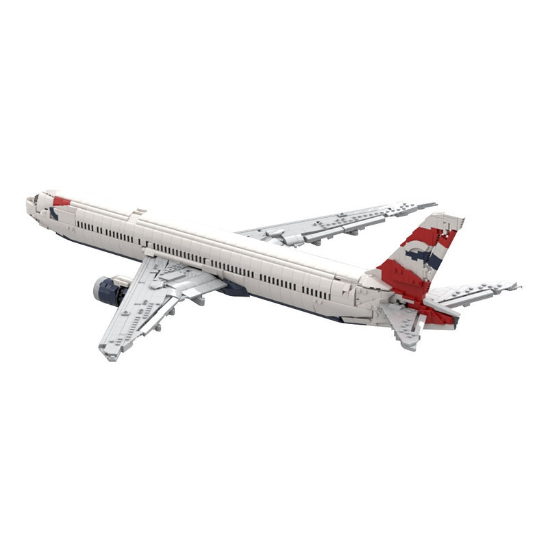 777-300ER British Flag Livery Commercial Aircraft Building Kit | LEGO-Compatible MOC - 5