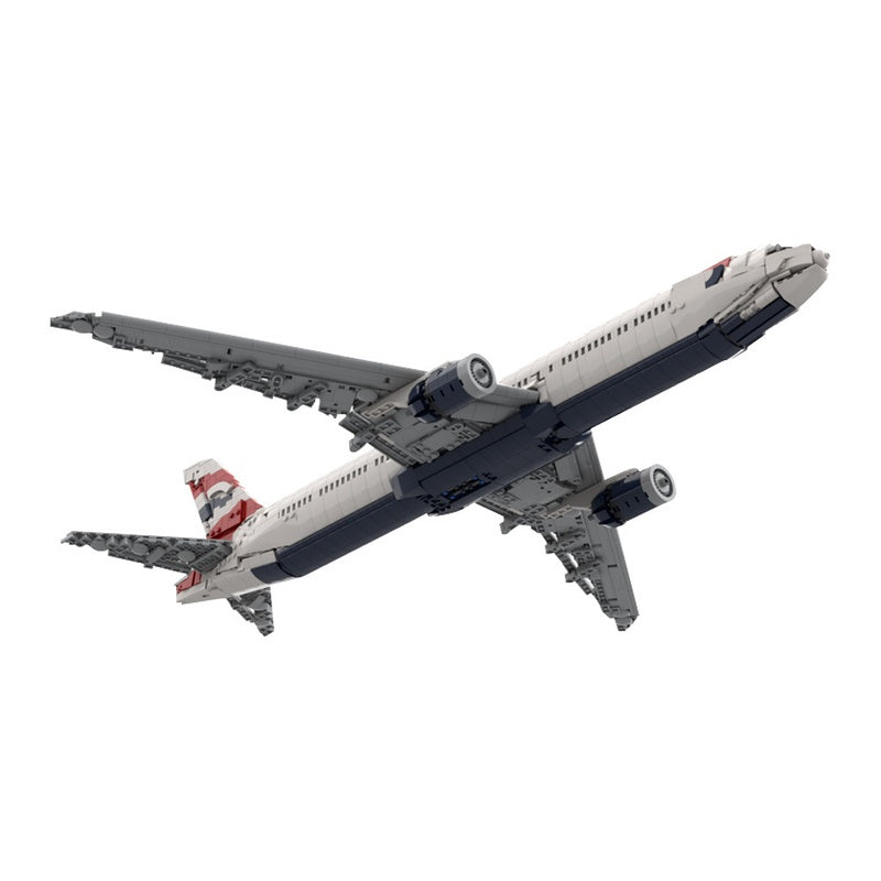 777-300ER British Flag Livery Commercial Aircraft Building Kit | LEGO-Compatible MOC - 6
