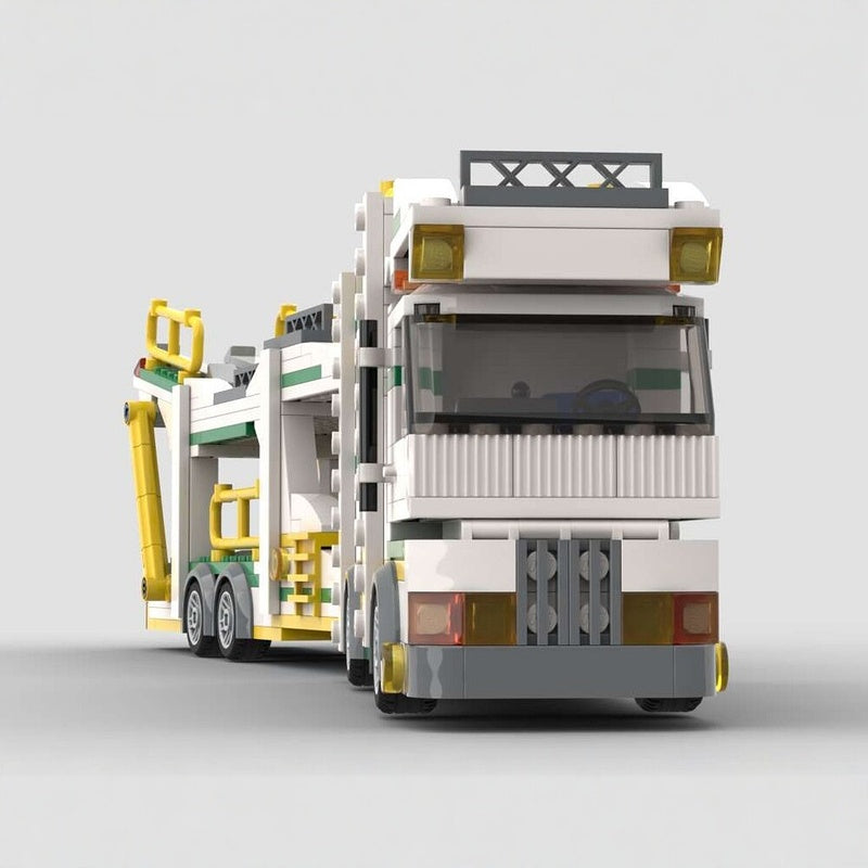8-Car Double-Deck Car Transporter Truck MOC Building Kit - 3