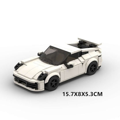 8-Stud 911-Style Turbo Sports Car MOC Building Kit - 11