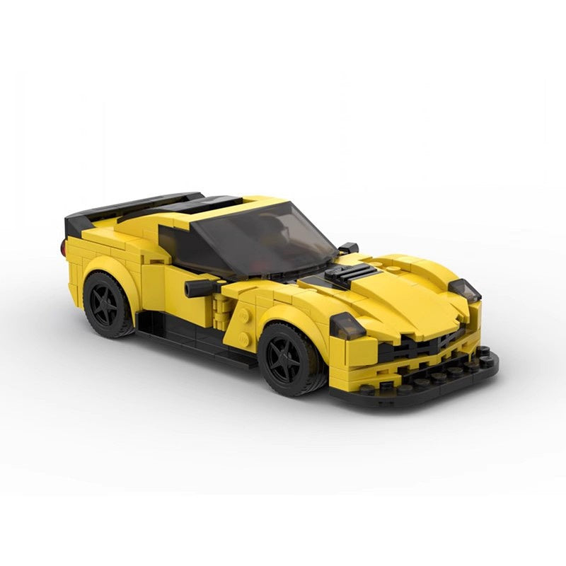 8-Stud Wide Z06 Sports Car Building Kit | LEGO-Compatible MOC - 3