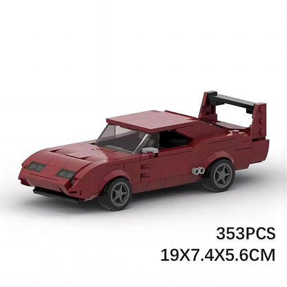 8-Wide Daytona Style Muscle Car MOC Building Kit | Racing Vehicle Model - 6