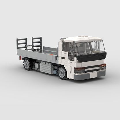 8-Wide Flatbed Car Carrier Truck Building Kit | Tilt Bed Loader LEGO-Compatible MOC - 1