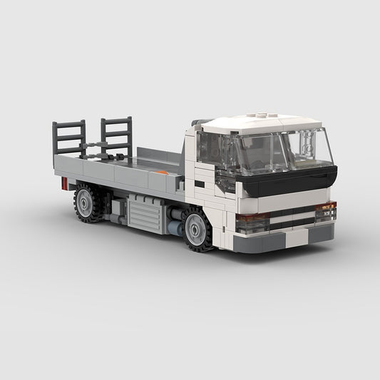 8-Wide Flatbed Car Carrier Truck Building Kit | Tilt Bed Loader LEGO-Compatible MOC - 1