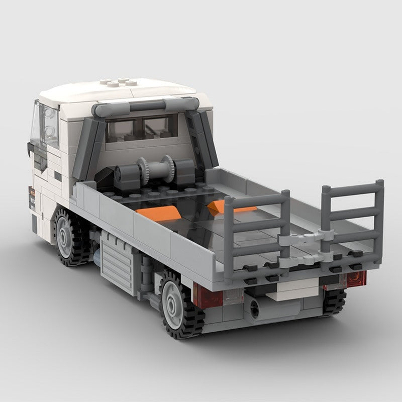 8-Wide Flatbed Car Carrier Truck MOC Building Kit | Tilt Bed Loader - 2
