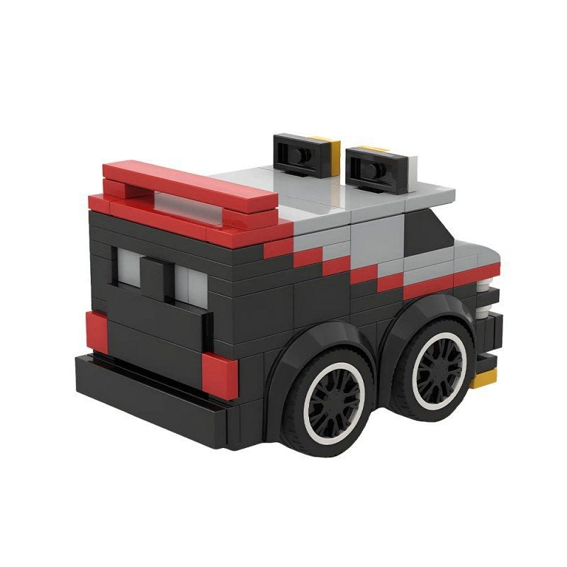 80s Action Team Van & Character MOC Building Kit | Retro Vehicle Model - 3