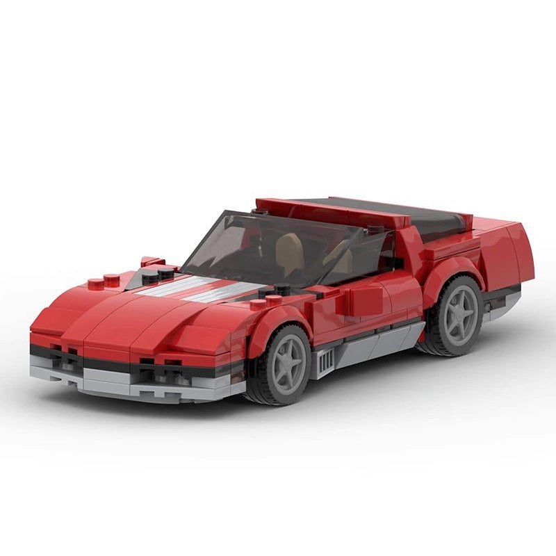 80s C4 American Sports Coupe Building Kit | LEGO-Compatible MOC - 1