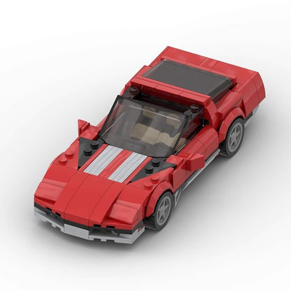 80s C4 American Sports Coupe Building Kit | LEGO-Compatible MOC - 4