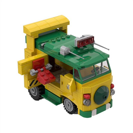 80s Cartoon Mutant Turtle Van Building Kit | LEGO-Compatible MOC - 5