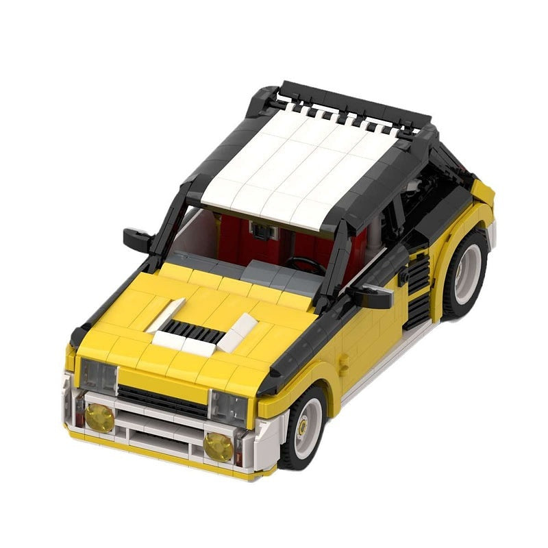 80s Turbo Rally Hatchback MOC Building Kit | Classic Race Car Model - 4