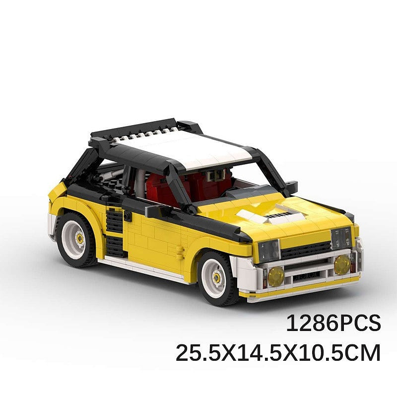 80s Turbo Rally Hatchback MOC Building Kit | Classic Race Car Model - 8