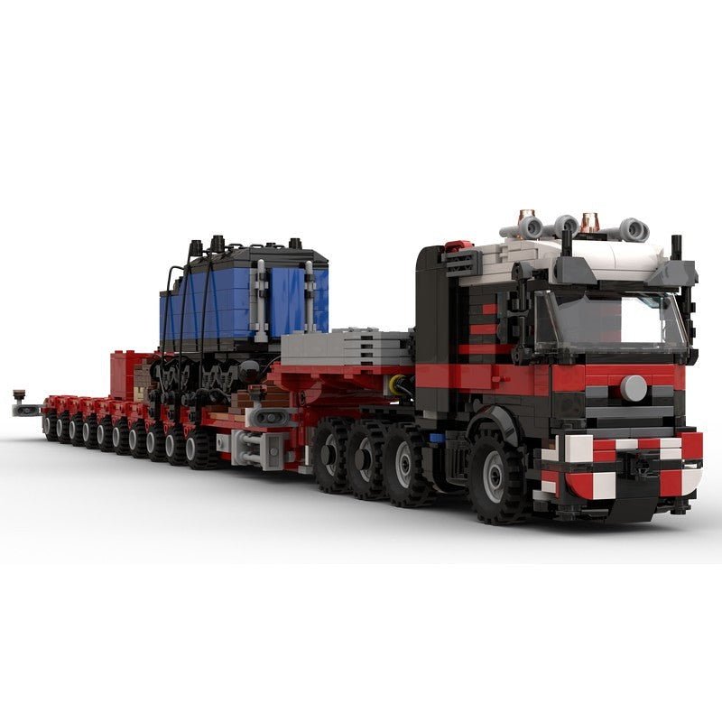 8x4 Semi-Tractor MOC Building Kit | 10-Axle Heavy Transport Truck - 4