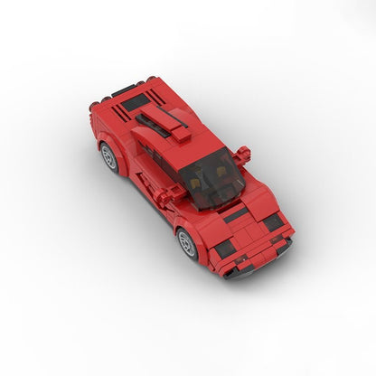 90s V12 Speed Record Supercar Building Kit | 6-Wide LEGO-Compatible MOC - 4