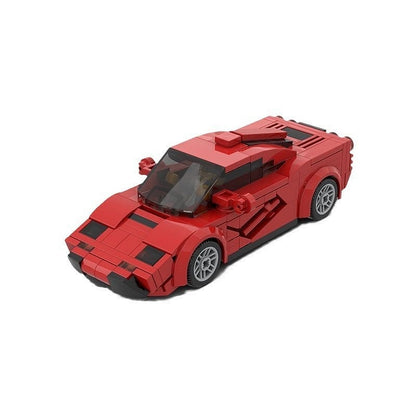 90s V12 Speed Record Supercar MOC Building Kit | 6-Wide Vehicle Model - 1