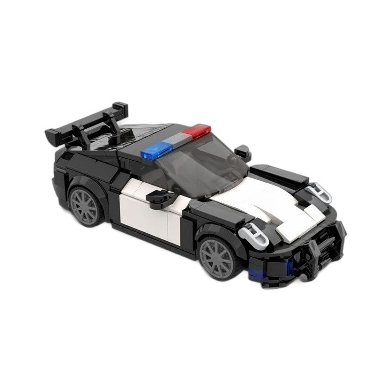 992-Style GT Sports Police Interceptor Building Kit | LEGO-Compatible MOC - 2