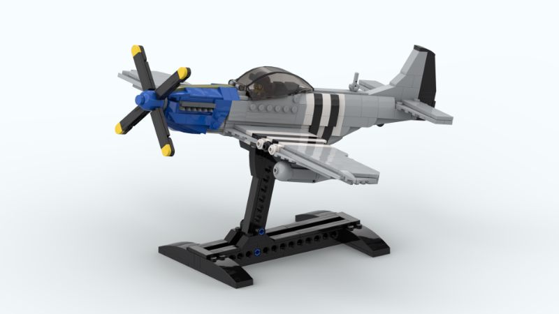 P-51 Mustang Fighter MOC Building Kit | WWII Aircraft Model
